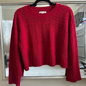 American Eagle Outfitters Red Crew Neck Sweater
